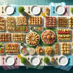 Mnóstwo pyszności na 18 urodziny: mini burgery, szaszłyki, koreczki, sałatki i przekąski. Idealne co do jedzenia na imprezę!