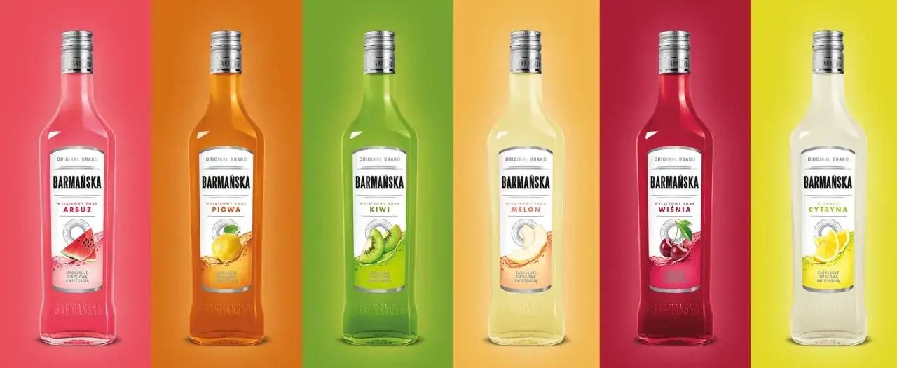 Barmanska oferuje wódki smakowe o różnych owocowych aromatach. Nie podano, ile procent ma wódka smakowa, ale etykiety sugerują orzeźwiające smaki: arbuz, pigwa, kiwi, melon, wiśnia, cytryna.